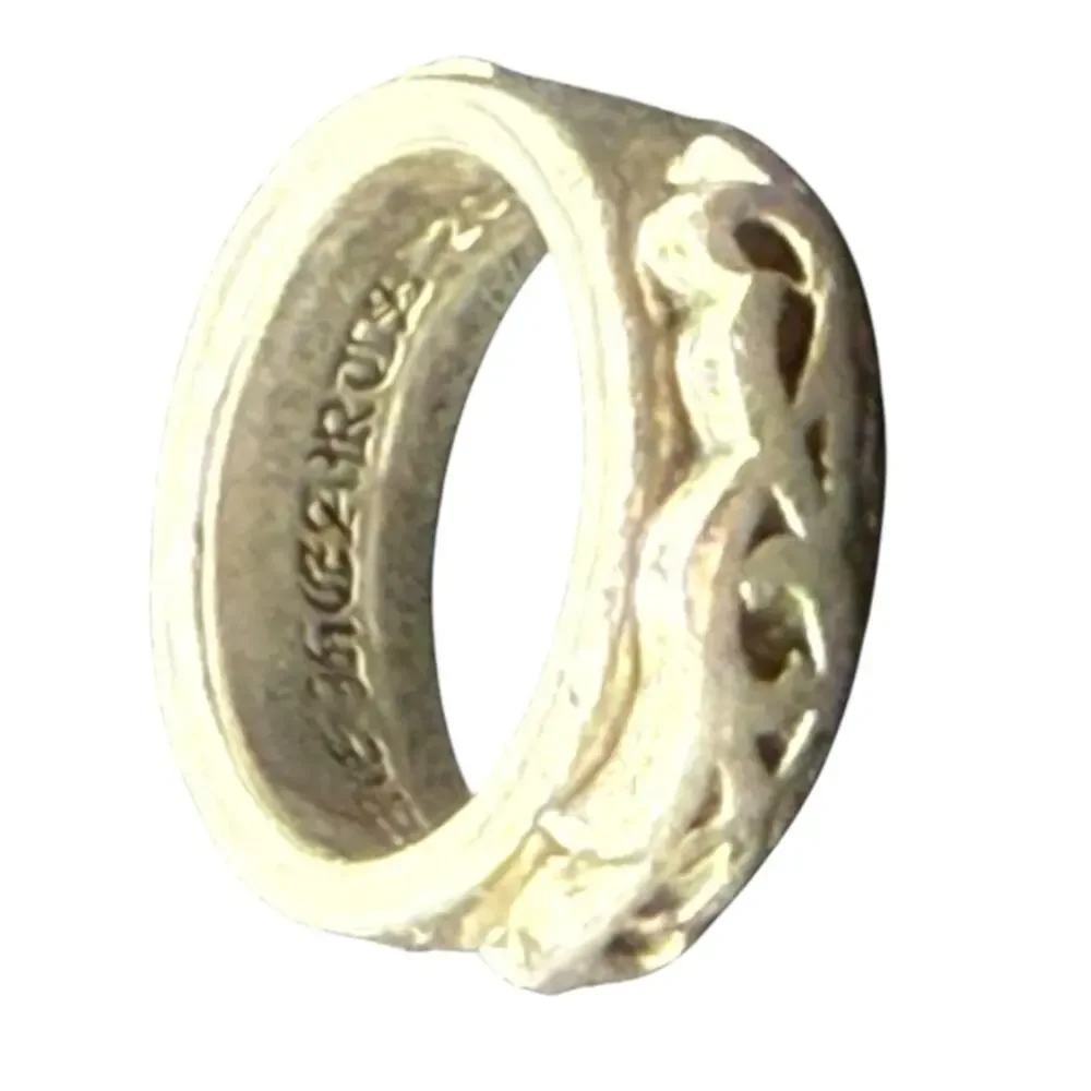 Chrome Hearts Sterling Silver Carved Band Ring – Size ~9 (U.S.)